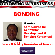 GROWING A BUSINESS Sam Carradine BONDING